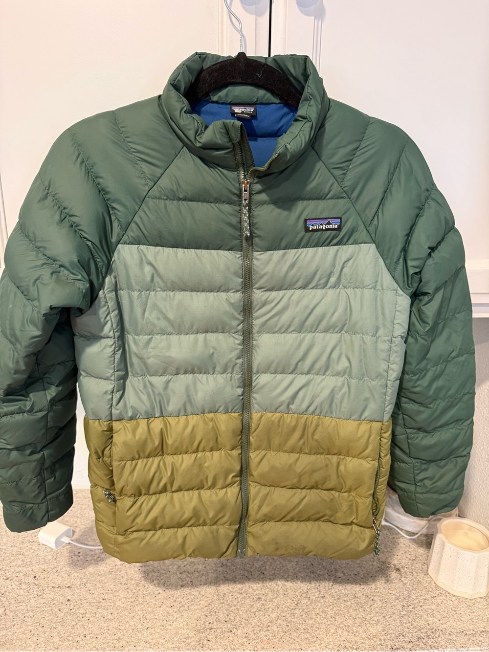 Patagonia Jacket in Black, Blue & Olive